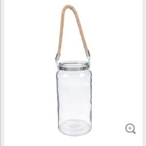 Hobby Lobby Glass Container with Hemp Rope